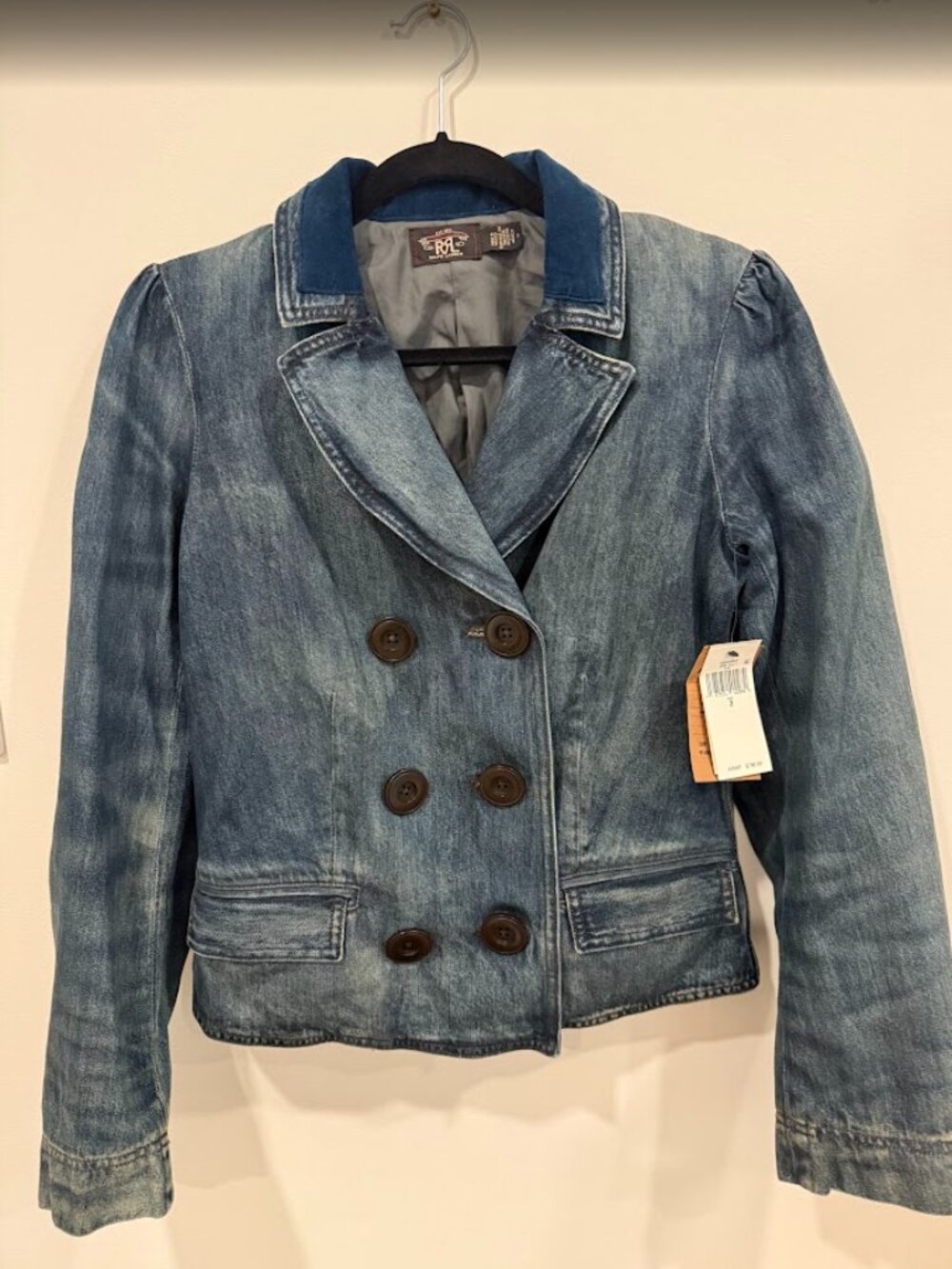RALPH LAUREN RRL - Velvet-Collar Indigo Denim Jacket